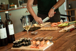 Atelier sushi et dégustation de vins au Château Le Grand Verdus près de Bordeaux